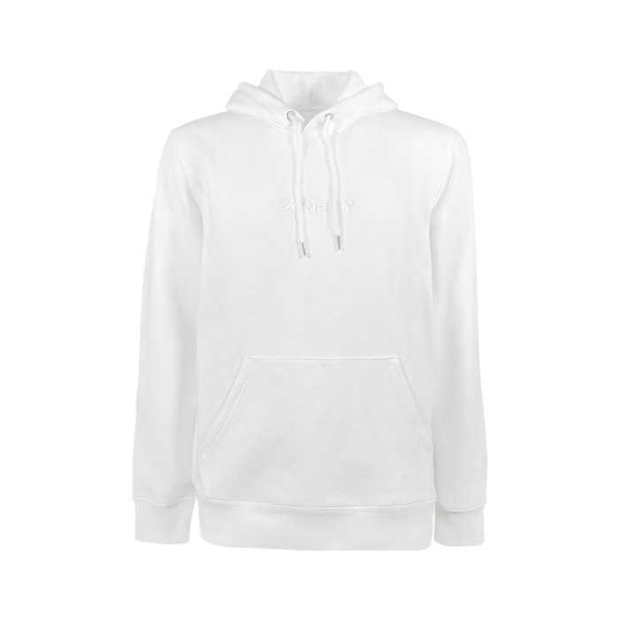 Hoodie Reply - White On White