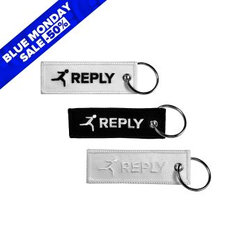 Keychain Reply Black/White - Pack of 3