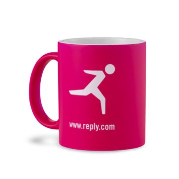 Reply Coloured Mug - Pink